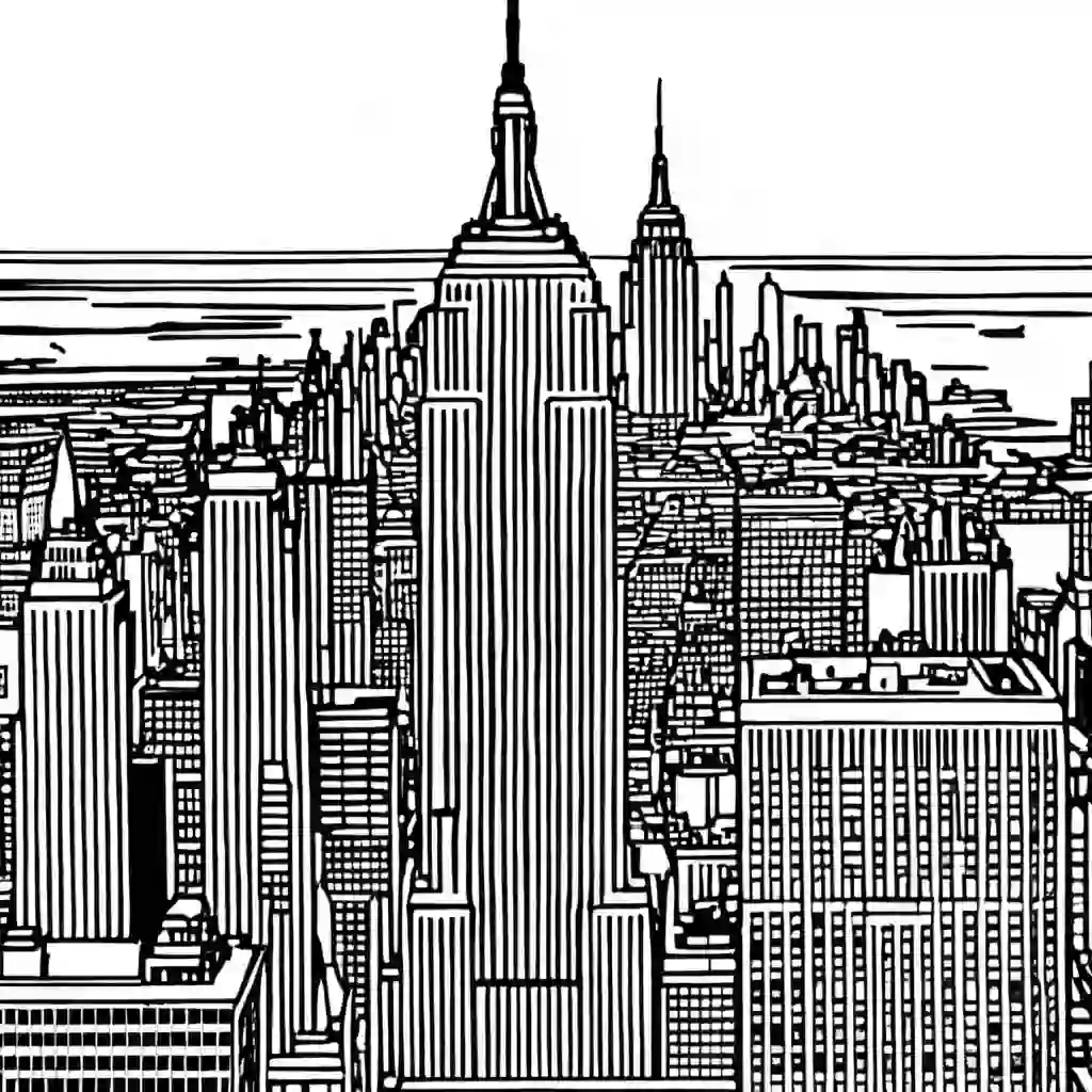 The Empire State Building coloring pages